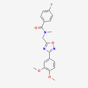 molecular formula C19H18FN3O4 B5515103 N-{[3-(3,4-二甲氧基苯基)-1,2,4-恶二唑-5-基]甲基}-4-氟-N-甲基苯甲酰胺 