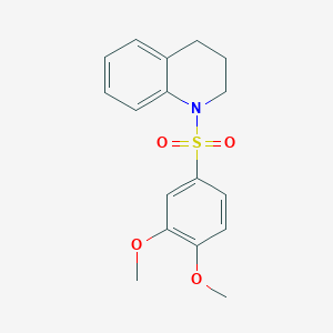 molecular formula C17H19NO4S B5515125 1-[(3,4-dimethoxyphenyl)sulfonyl]-1,2,3,4-tetrahydroquinoline 