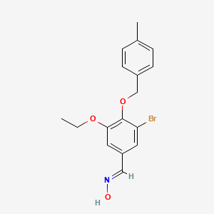 molecular formula C17H18BrNO3 B5515129 3-溴-5-乙氧基-4-[(4-甲基苄基)氧基]苯甲醛肟 
