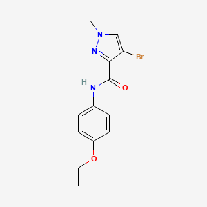 molecular formula C13H14BrN3O2 B5515134 4-bromo-N-(4-ethoxyphenyl)-1-methyl-1H-pyrazole-3-carboxamide 