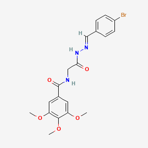 molecular formula C19H20BrN3O5 B5515148 N-{2-[2-(4-溴苯亚甲基)肼基]-2-氧代乙基}-3,4,5-三甲氧基苯甲酰胺 