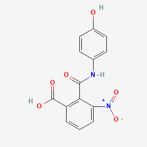molecular formula C14H10N2O6 B5515171 2-{[(4-hydroxyphenyl)amino]carbonyl}-3-nitrobenzoic acid 