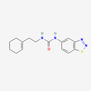 molecular formula C15H18N4OS B5515174 N-1,2,3-benzothiadiazol-5-yl-N'-[2-(1-cyclohexen-1-yl)ethyl]urea 