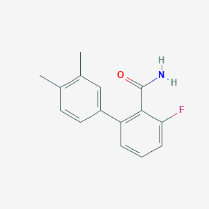 molecular formula C15H14FNO B5515190 3-fluoro-3',4'-dimethylbiphenyl-2-carboxamide 