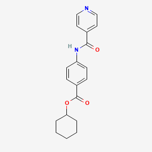 molecular formula C19H20N2O3 B5515199 环己基4-(异烟酰氨基)苯甲酸酯 