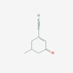 B055152 3-Ethynyl-5-methylcyclohex-2-en-1-one CAS No. 113457-99-1