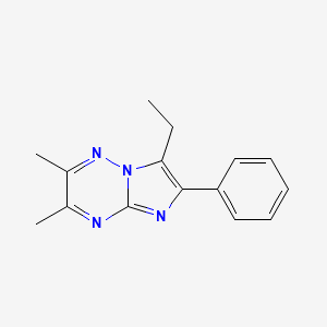 molecular formula C15H16N4 B5515208 7-ethyl-2,3-dimethyl-6-phenylimidazo[1,2-b][1,2,4]triazine 