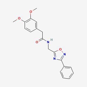 molecular formula C19H19N3O4 B5515214 2-(3,4-dimethoxyphenyl)-N-[(3-phenyl-1,2,4-oxadiazol-5-yl)methyl]acetamide 