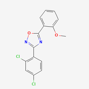 molecular formula C15H10Cl2N2O2 B5515257 3-(2,4-二氯苯基)-5-(2-甲氧基苯基)-1,2,4-恶二唑 CAS No. 419554-16-8
