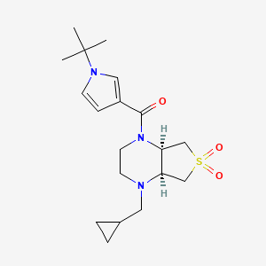 molecular formula C19H29N3O3S B5515321 (4aS*,7aR*)-1-[(1-tert-butyl-1H-pyrrol-3-yl)carbonyl]-4-(cyclopropylmethyl)octahydrothieno[3,4-b]pyrazine 6,6-dioxide 