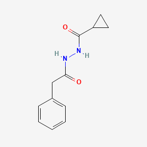 molecular formula C12H14N2O2 B5515322 N'-(2-phenylacetyl)cyclopropanecarbohydrazide 
