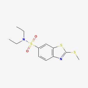 molecular formula C12H16N2O2S3 B5515342 N,N-diethyl-2-(methylthio)-1,3-benzothiazole-6-sulfonamide 