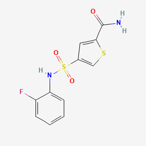 4-{[(2-fluorophenyl)amino]sulfonyl}-2-thiophenecarboxamide
