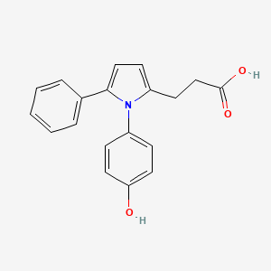 3-[1-(4-hydroxyphenyl)-5-phenyl-1H-pyrrol-2-yl]propanoic acid