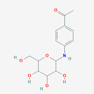 molecular formula C14H19NO6 B5515378 N-(4-acetylphenyl)hexopyranosylamine CAS No. 10563-84-5