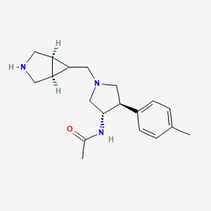 molecular formula C19H27N3O B5515405 N-[rel-(3S,4R)-1-[rel-(1R,5S,6r)-3-azabicyclo[3.1.0]hex-6-ylmethyl]-4-(4-methylphenyl)-3-pyrrolidinyl]acetamide dihydrochloride 