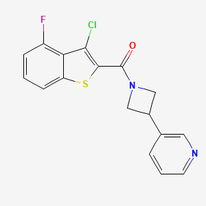 molecular formula C17H12ClFN2OS B5515442 3-{1-[(3-chloro-4-fluoro-1-benzothien-2-yl)carbonyl]-3-azetidinyl}pyridine 