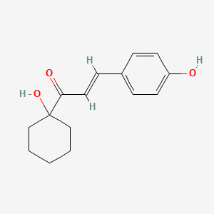 molecular formula C15H18O3 B5515450 1-(1-hydroxycyclohexyl)-3-(4-hydroxyphenyl)prop-2-en-1-one 
