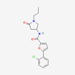 molecular formula C18H19ClN2O3 B5515462 5-(2-氯苯基)-N-(5-氧代-1-丙基-3-吡咯烷基)-2-呋喃酰胺 