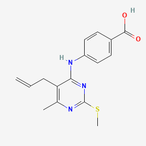 4-{[5-allyl-6-methyl-2-(methylthio)-4-pyrimidinyl]amino}benzoic acid