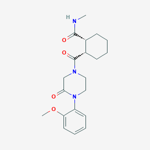(1R*,2S*)-2-{[4-(2-methoxyphenyl)-3-oxo-1-piperazinyl]carbonyl}-N-methylcyclohexanecarboxamide