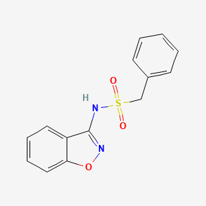 molecular formula C14H12N2O3S B5515488 N-1,2-benzisoxazol-3-yl-1-phenylmethanesulfonamide 