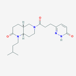 molecular formula C20H30N4O3 B5515493 (4aS*,8aR*)-1-(3-methylbutyl)-6-[3-(6-oxo-1,6-dihydropyridazin-3-yl)propanoyl]octahydro-1,6-naphthyridin-2(1H)-one 