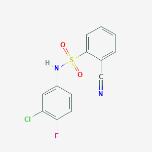 N-(3-chloro-4-fluorophenyl)-2-cyanobenzenesulfonamide