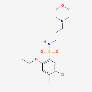 molecular formula C16H25ClN2O4S B5515561 5-氯-2-乙氧基-4-甲基-N-[3-(4-吗啉基)丙基]苯磺酰胺 