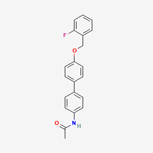 molecular formula C21H18FNO2 B5515601 N-{4'-[(2-fluorobenzyl)oxy]-4-biphenylyl}acetamide 