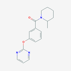 molecular formula C17H19N3O2 B5515608 2-{3-[(2-methyl-1-piperidinyl)carbonyl]phenoxy}pyrimidine 