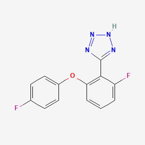 molecular formula C13H8F2N4O B5515615 5-[2-fluoro-6-(4-fluorophenoxy)phenyl]-2H-tetrazole 