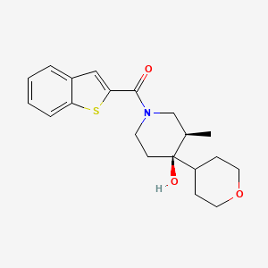 (3R*,4R*)-1-(1-benzothien-2-ylcarbonyl)-3-methyl-4-(tetrahydro-2H-pyran-4-yl)piperidin-4-ol
