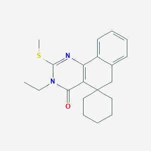 molecular formula C20H24N2OS B5515653 3-ethyl-2-(methylthio)-3H-spiro[benzo[h]quinazoline-5,1'-cyclohexan]-4(6H)-one 