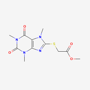 methyl [(1,3,7-trimethyl-2,6-dioxo-2,3,6,7-tetrahydro-1H-purin-8-yl)thio]acetate