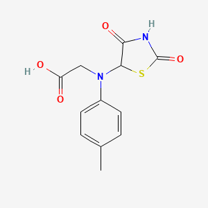 molecular formula C12H12N2O4S B5515688 N-(2,4-dioxo-1,3-thiazolidin-5-yl)-N-(4-methylphenyl)glycine 