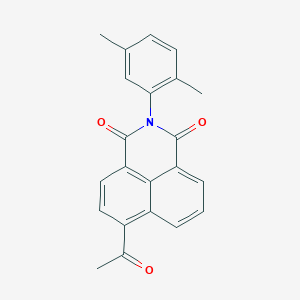 molecular formula C22H17NO3 B5515707 6-acetyl-2-(2,5-dimethylphenyl)-1H-benzo[de]isoquinoline-1,3(2H)-dione 