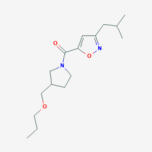 molecular formula C16H26N2O3 B5515741 3-isobutyl-5-{[3-(propoxymethyl)-1-pyrrolidinyl]carbonyl}isoxazole 