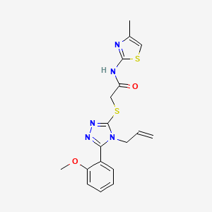 2-{[4-allyl-5-(2-methoxyphenyl)-4H-1,2,4-triazol-3-yl]thio}-N-(4-methyl-1,3-thiazol-2-yl)acetamide