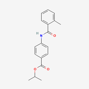 molecular formula C18H19NO3 B5515753 isopropyl 4-[(2-methylbenzoyl)amino]benzoate 