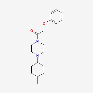 molecular formula C19H28N2O2 B5515762 1-(4-甲基环己基)-4-(苯氧基乙酰基)哌嗪 