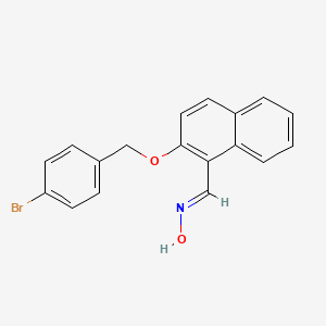 molecular formula C18H14BrNO2 B5515765 2-[(4-溴苯甲基)氧基]-1-萘甲醛肟 