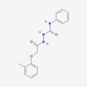 molecular formula C16H17N3O3 B5515790 2-[(2-甲基苯氧基)乙酰基]-N-苯基肼甲酰胺 