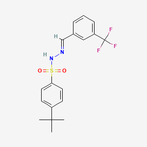 molecular formula C18H19F3N2O2S B5515798 4-tert-butyl-N'-[3-(trifluoromethyl)benzylidene]benzenesulfonohydrazide 