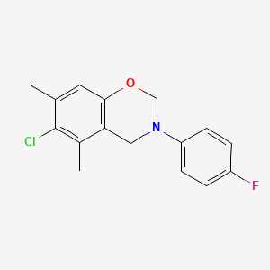 molecular formula C16H15ClFNO B5515832 6-chloro-3-(4-fluorophenyl)-5,7-dimethyl-3,4-dihydro-2H-1,3-benzoxazine 