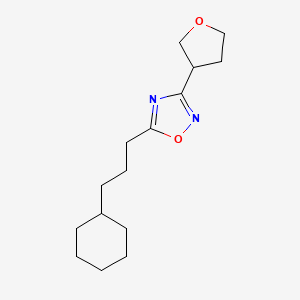 molecular formula C15H24N2O2 B5515853 5-(3-cyclohexylpropyl)-3-(tetrahydrofuran-3-yl)-1,2,4-oxadiazole 