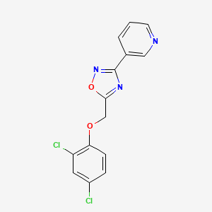 molecular formula C14H9Cl2N3O2 B5515879 3-{5-[(2,4-dichlorophenoxy)methyl]-1,2,4-oxadiazol-3-yl}pyridine 