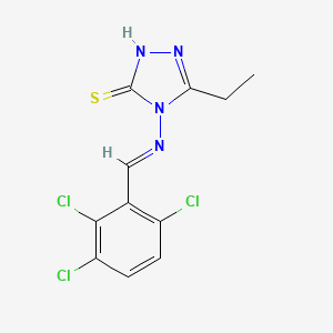 3-ethyl-4-[(E)-(2,3,6-trichlorophenyl)methylideneamino]-1H-1,2,4-triazole-5-thione