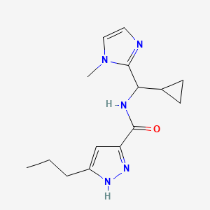 N-[cyclopropyl(1-methyl-1H-imidazol-2-yl)methyl]-3-propyl-1H-pyrazole-5-carboxamide