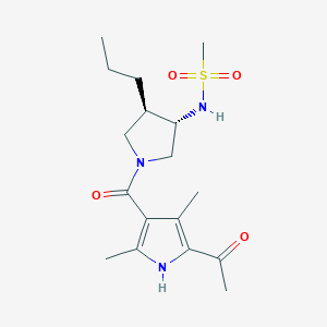 N-{(3S*,4R*)-1-[(5-acetyl-2,4-dimethyl-1H-pyrrol-3-yl)carbonyl]-4-propyl-3-pyrrolidinyl}methanesulfonamide